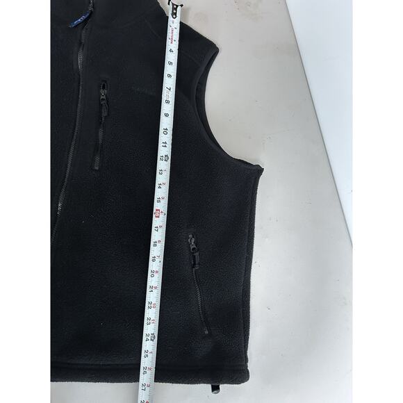 Vintage L.L. Bean Vest Black Men Fleece 10224S Made in USA Size XL - Picture 7 of 8